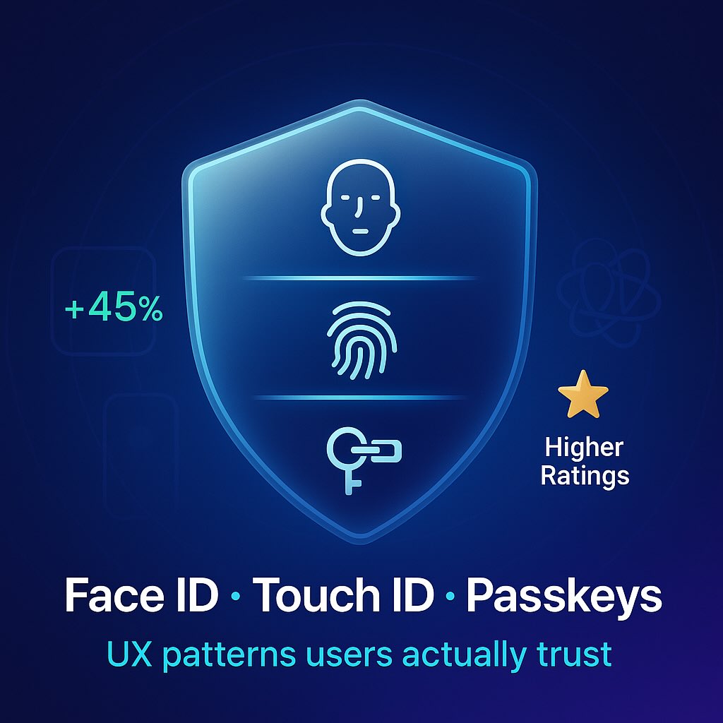Face ID, Touch ID & Passkeys: The Biometric UX Patterns Users Actually Trust